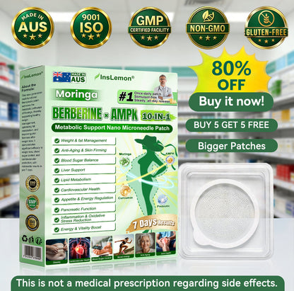 𝐈𝐧𝐬𝐋𝐞𝐦𝐨𝐧® 𝗠𝗼𝗿𝗶𝗻𝗴𝗮 × 𝗕𝗲𝗿𝗯𝗲𝗿𝗶𝗻𝗲 × 𝗔𝗠𝗣𝗞 𝟭𝟬-𝗶𝗻-𝟭 𝗠𝗲𝘁𝗮𝗯𝗼𝗹𝗶𝗰 𝗦𝘂𝗽𝗽𝗼𝗿𝘁 𝗡𝗮𝗻𝗼 𝗠𝗶𝗰𝗿𝗼𝗻𝗲𝗲𝗱𝗹𝗲 𝗣𝗮𝘁𝗰𝗵 (𝐉𝐮𝐬𝐭 𝐨𝐧𝐜𝐞 𝐚 𝐝𝐚𝐲, 𝐯𝐢𝐬𝐢𝐛𝐥𝐞 𝐜𝐡𝐚𝐧𝐠𝐞𝐬 𝐢𝐧 𝟕 𝐝𝐚𝐲𝐬） ✅ 𝐅𝐨𝐫 𝐨𝐛𝐞𝐬𝐢𝐭𝐲, 🅛🅞🅞🅢🅔 🅢🅚🅘🅝,𝐝𝐢𝐚𝐛𝐞𝐭𝐞𝐬, 𝐬𝐥𝐞𝐞𝐩 𝐚𝐩𝐧𝐞𝐚, 𝐣𝐨𝐢𝐧𝐭 𝐢𝐬𝐬𝐮𝐞𝐬, 𝐚𝐧𝐝 𝐦𝐨𝐫𝐞🔥